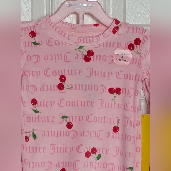 NWT Juicy Couture Girls (2T) Sweetheart Cherry 2-Piece Pyjama/Sleep Set - Picture 2 of 16